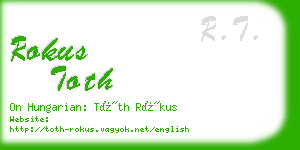 rokus toth business card